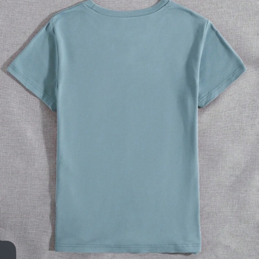 Stronger Than The Storm Dusty Blue Tee Shirt Christian Faith Casual Religious - Picture 2 of 4